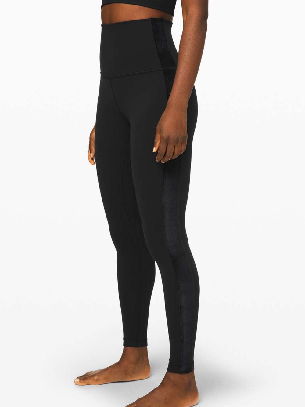 Lululemon Align High-Waist Black Crushed Velvet Leggings - 6